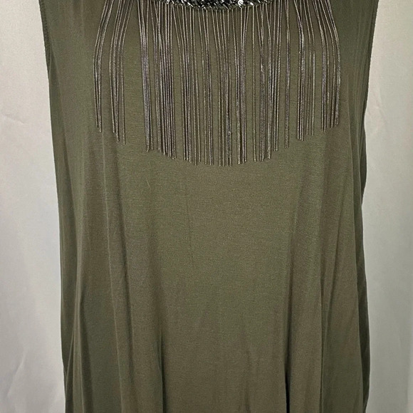 Lane‎ Bryant Green Fringe Tank Top - Picture 1 of 5